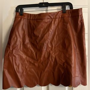 Brown scalloped skirt